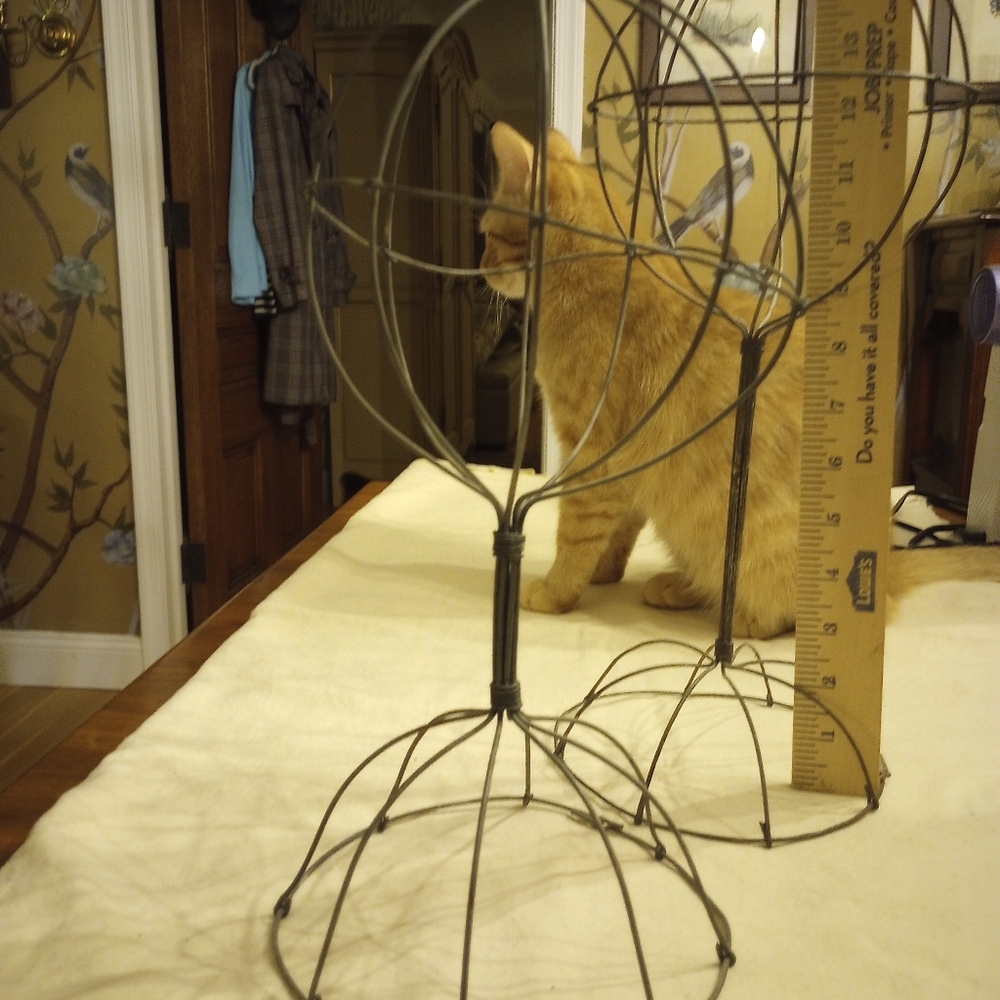 Two Rustic Wire Hat Structures - Picture 2 of 8